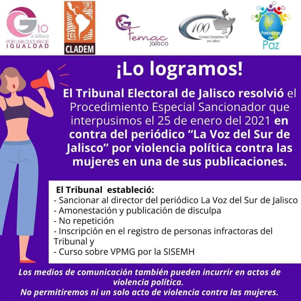 Tribunal Electoral sanciona a medio por violencia política y da razón a colectivas feministas