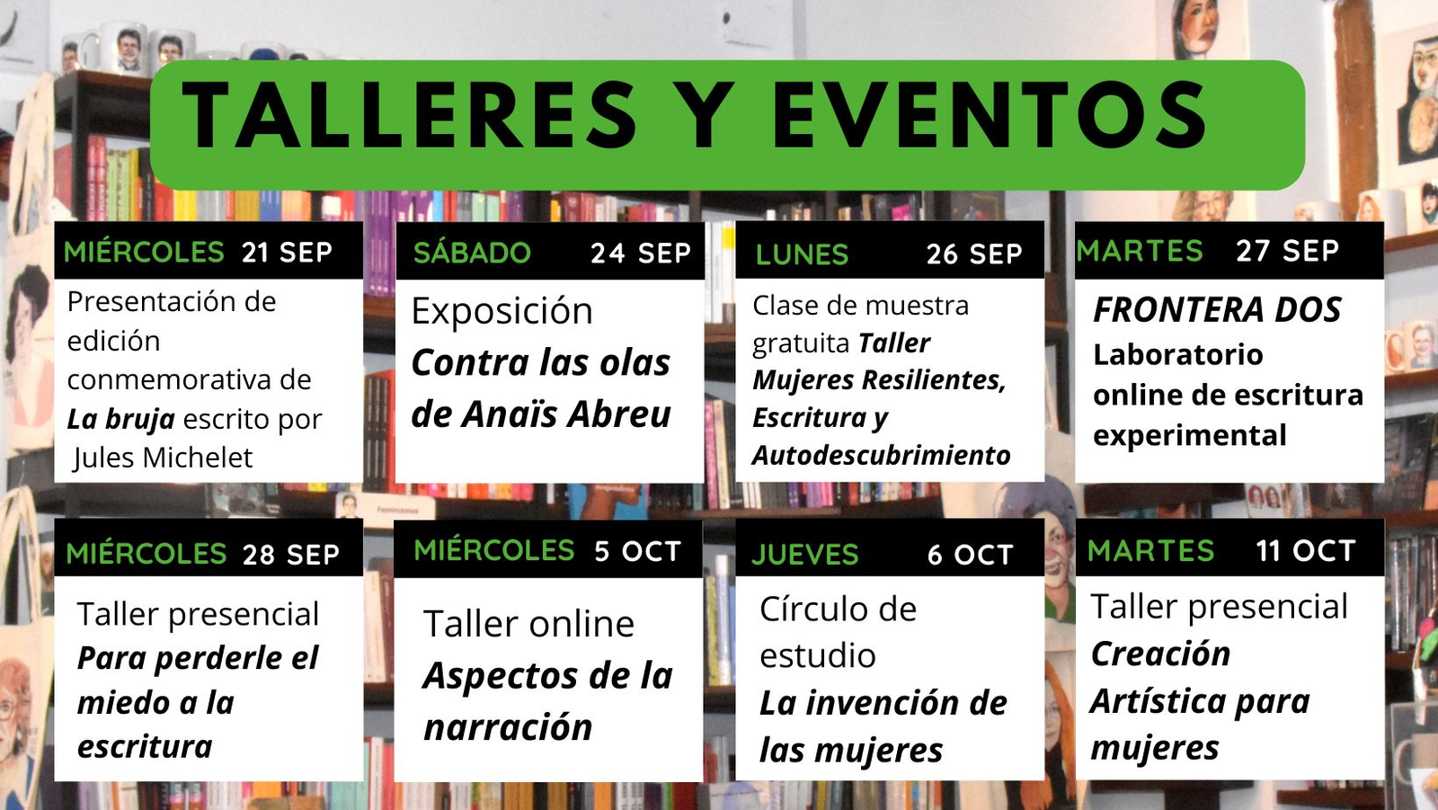 <strong>U-tópica desde los feminismos ofrece talleres on line y presenciales para incursionar en la literatura, el arte y la autoestima</strong>