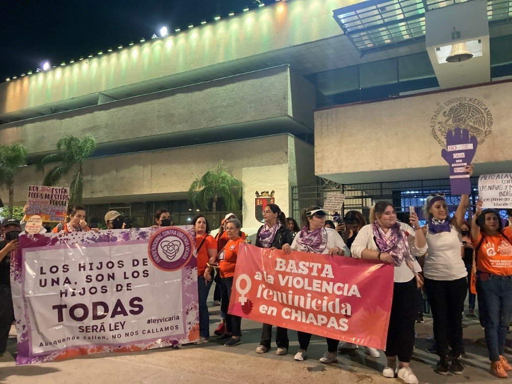 <strong>#25N: marchas contra la violencia vicaria y feminicidios en Tuxtla Gutiérrez y San Cristóbal de Las Casas, Chiapas</strong>